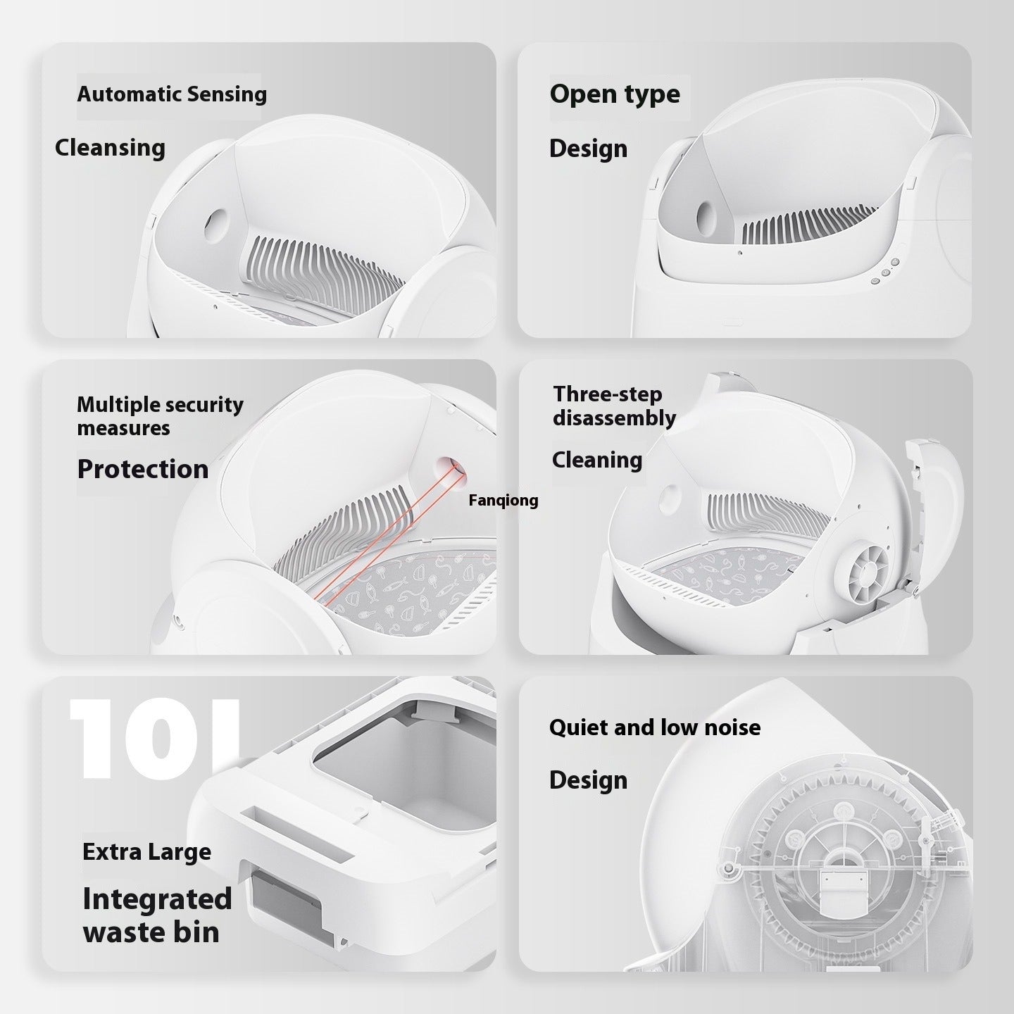 Furbit™ Open Automatic Self‑Cleaning Cat Litter Box